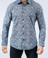 CROCODILE MEN EVENING SLIM FIT FS SHIRT-CHARCOAL