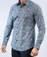 CROCODILE MEN EVENING SLIM FIT FS SHIRT-CHARCOAL
