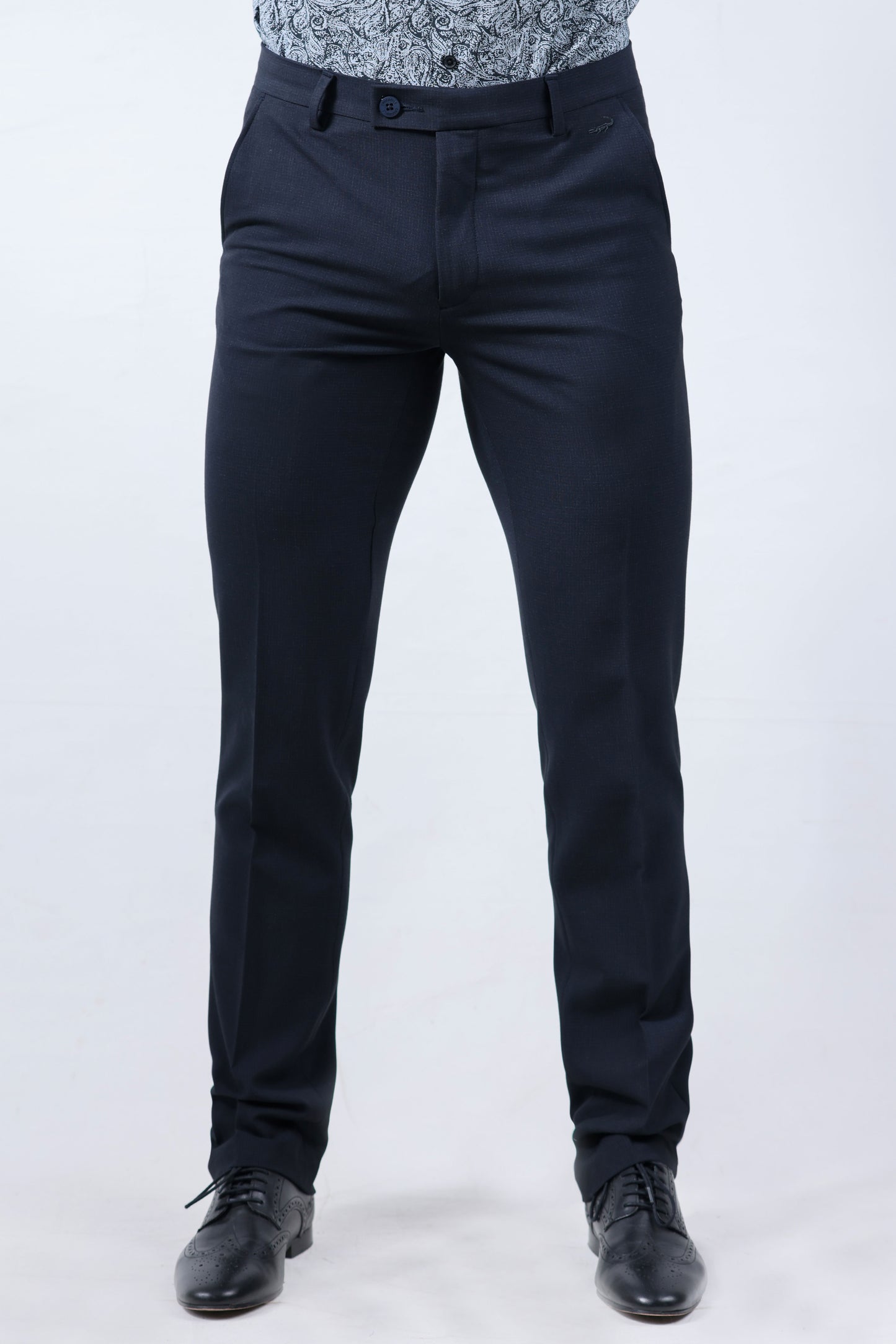 CROCODILE MEN ENTRY FORMAL SLIM FIT TROUSER-NAVY