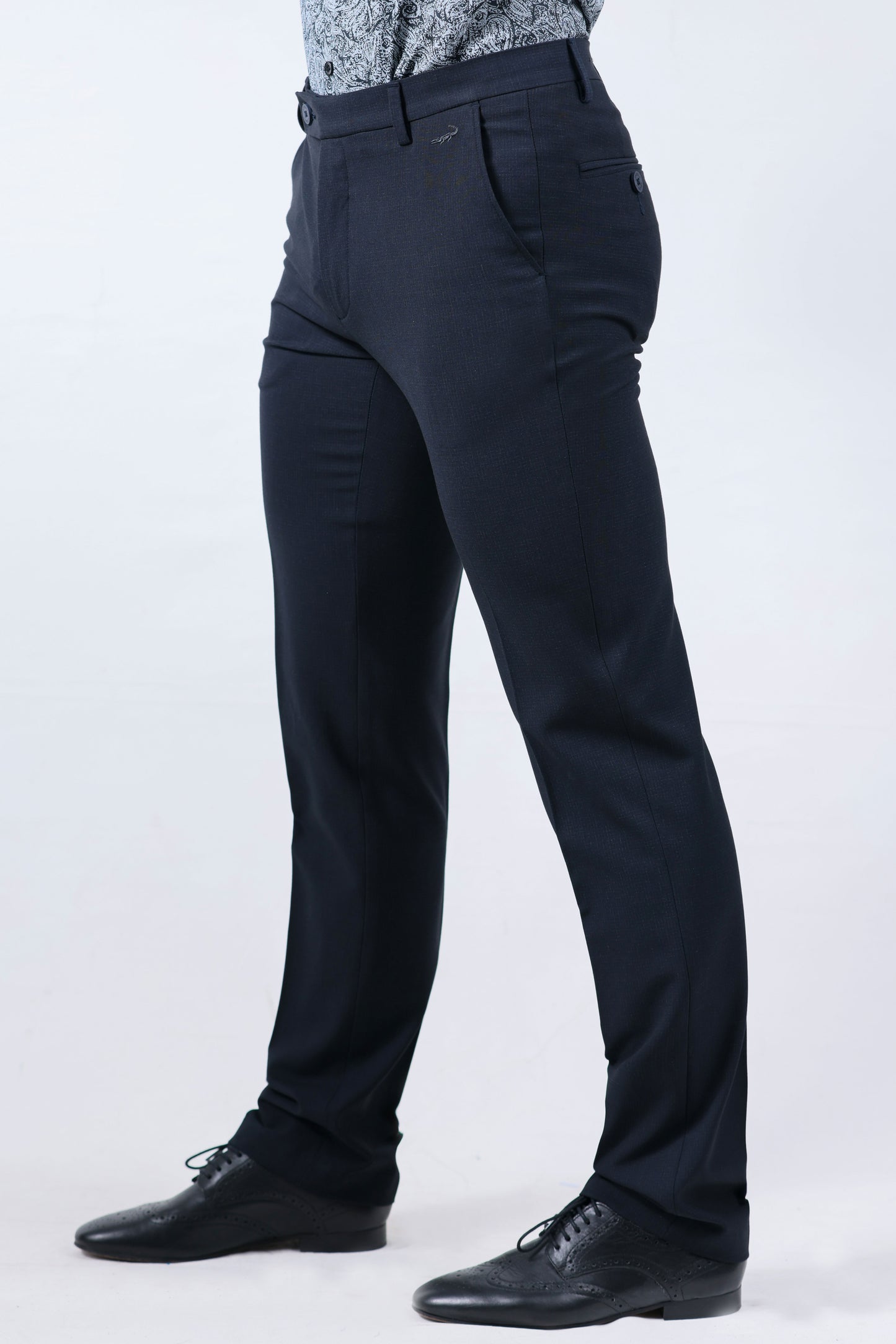 CROCODILE MEN ENTRY FORMAL SLIM FIT TROUSER-NAVY