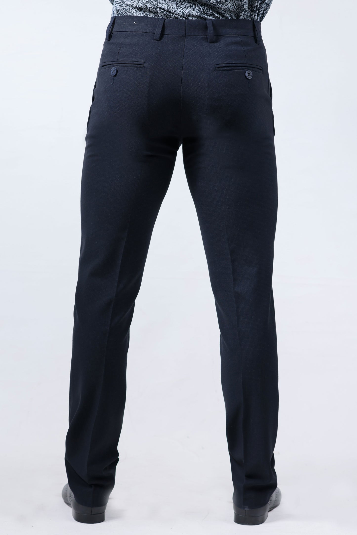 CROCODILE MEN ENTRY FORMAL SLIM FIT TROUSER-NAVY