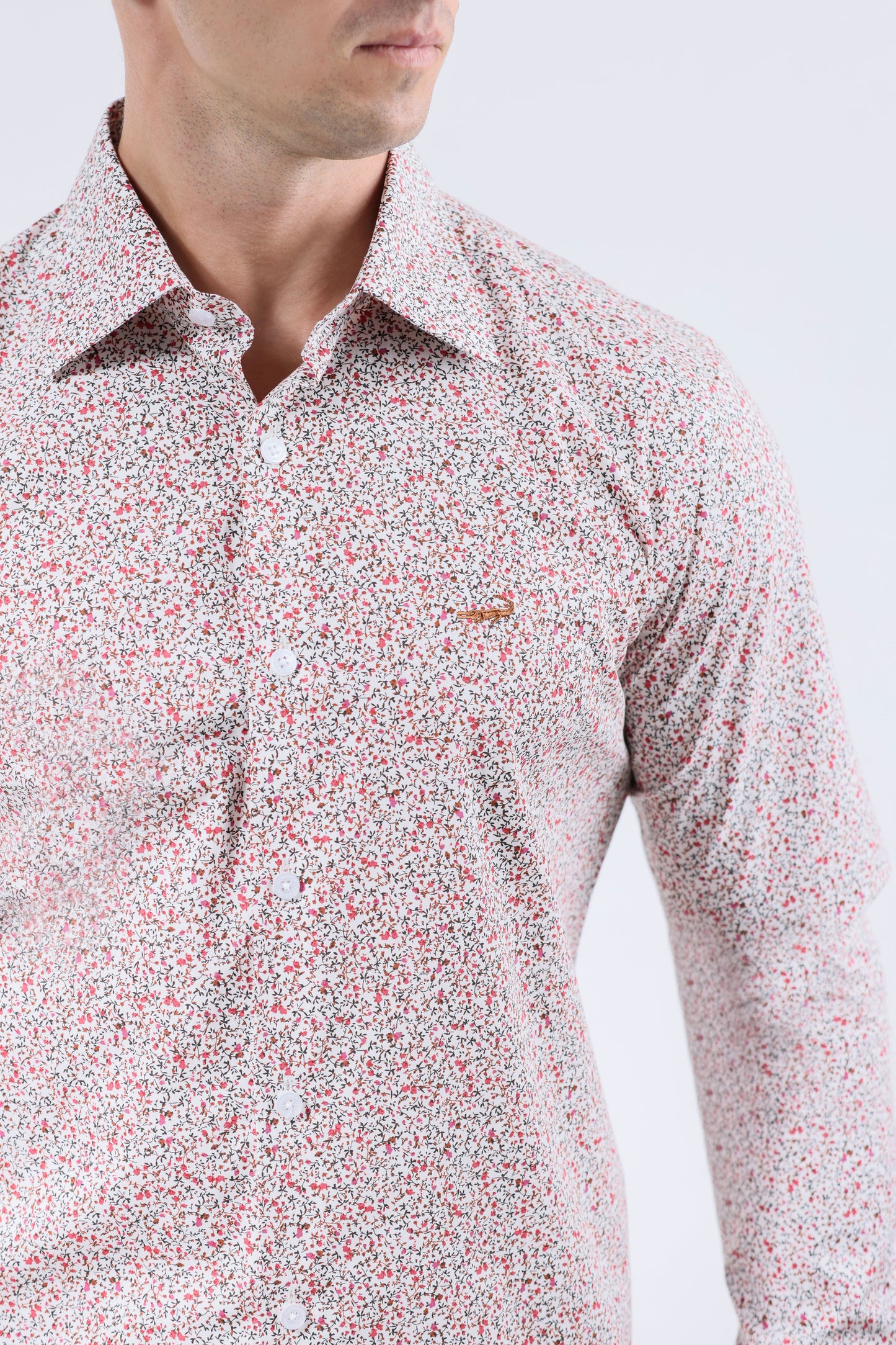 CROCODILE MEN EVENING SLIM FIT FS SHIRT-FUCHSIA ROSE