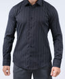 Crocodile Men Evening Slim Fit Shirt - Black Inck