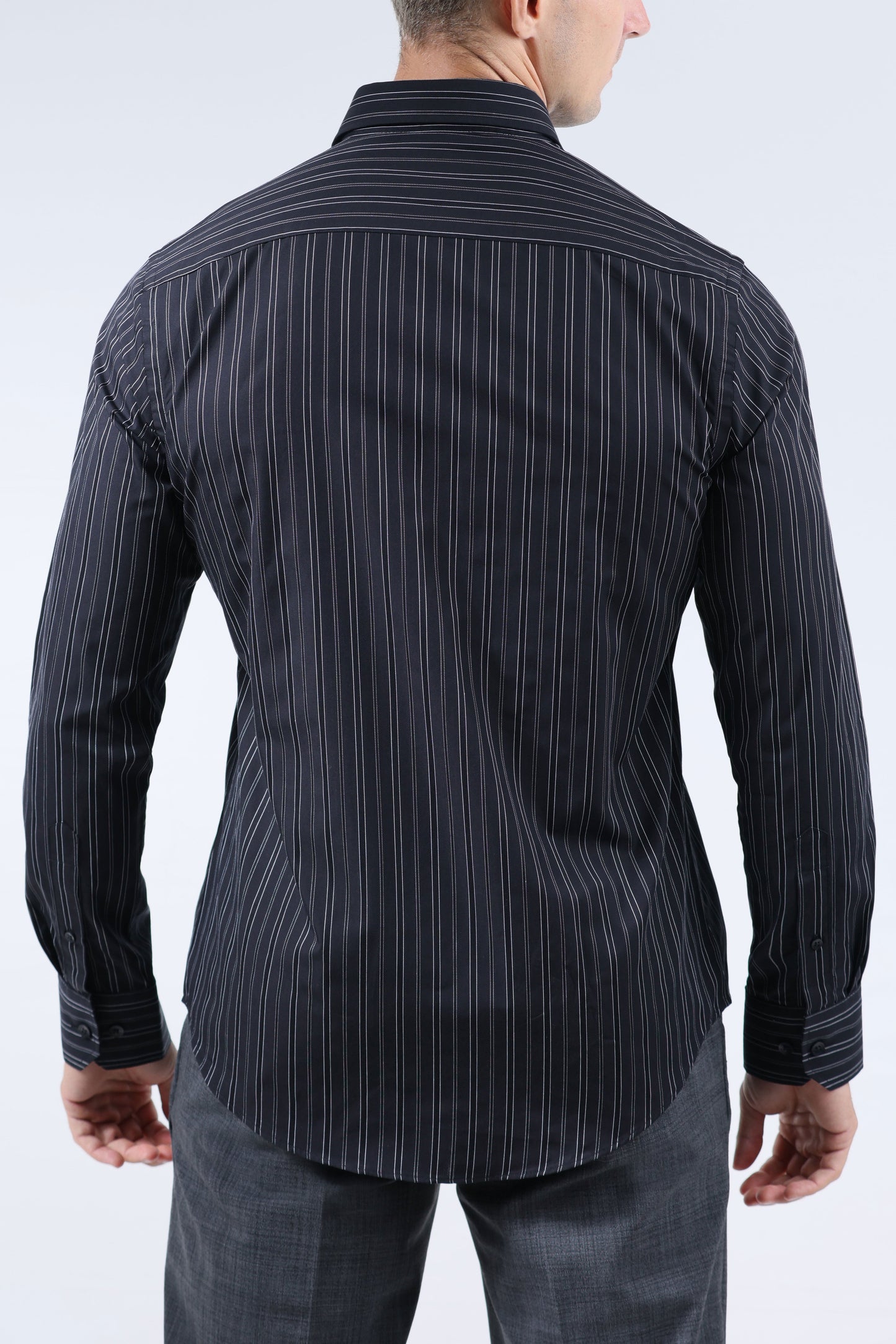 Crocodile Men Evening Slim Fit Shirt - Black Inck