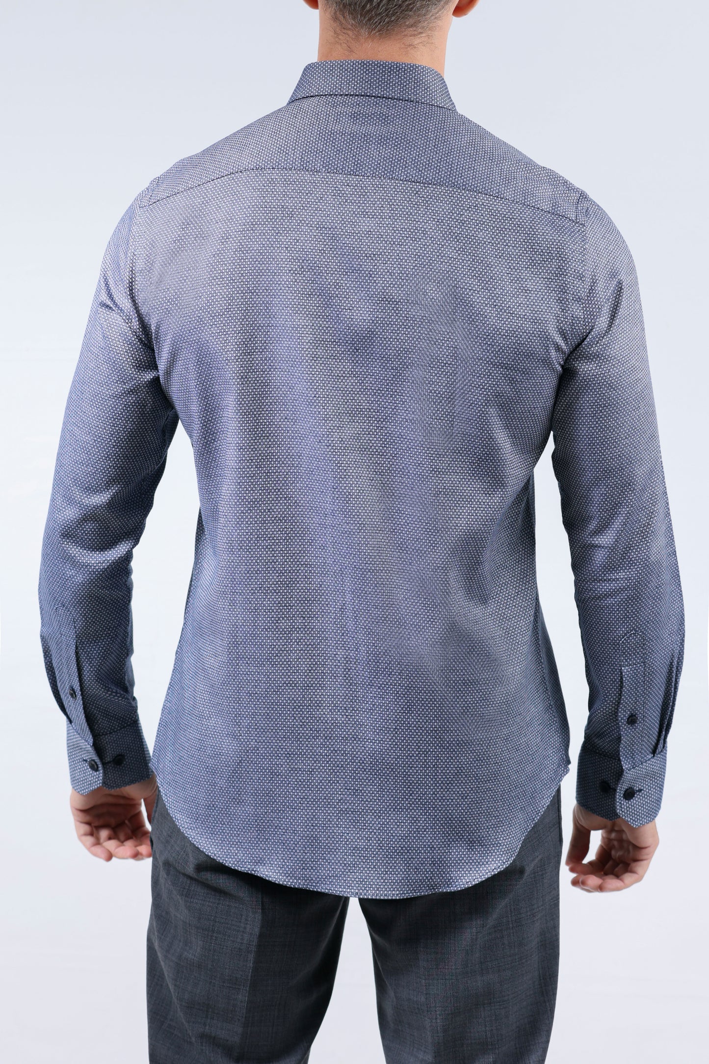 CROCODILE MEN EVENING SLIM FIT FS SHIRT-DARK DENIM