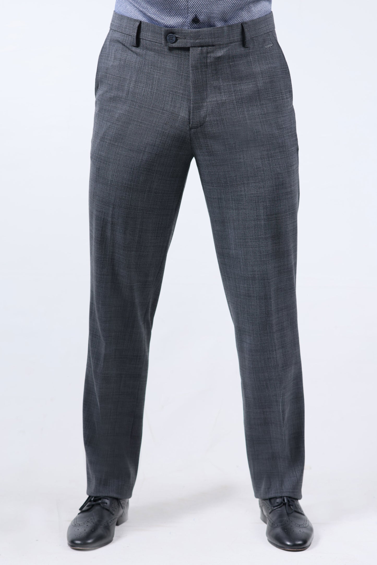 Crocodile Formal Entry Plain Regular Fit Trouser - Charcoal