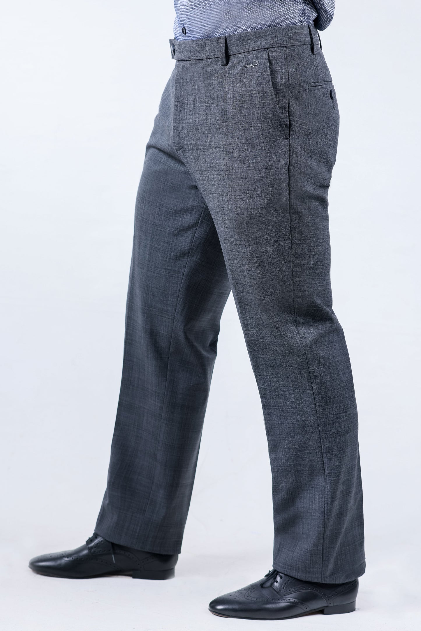Crocodile Formal Entry Plain Regular Fit Trouser - Charcoal
