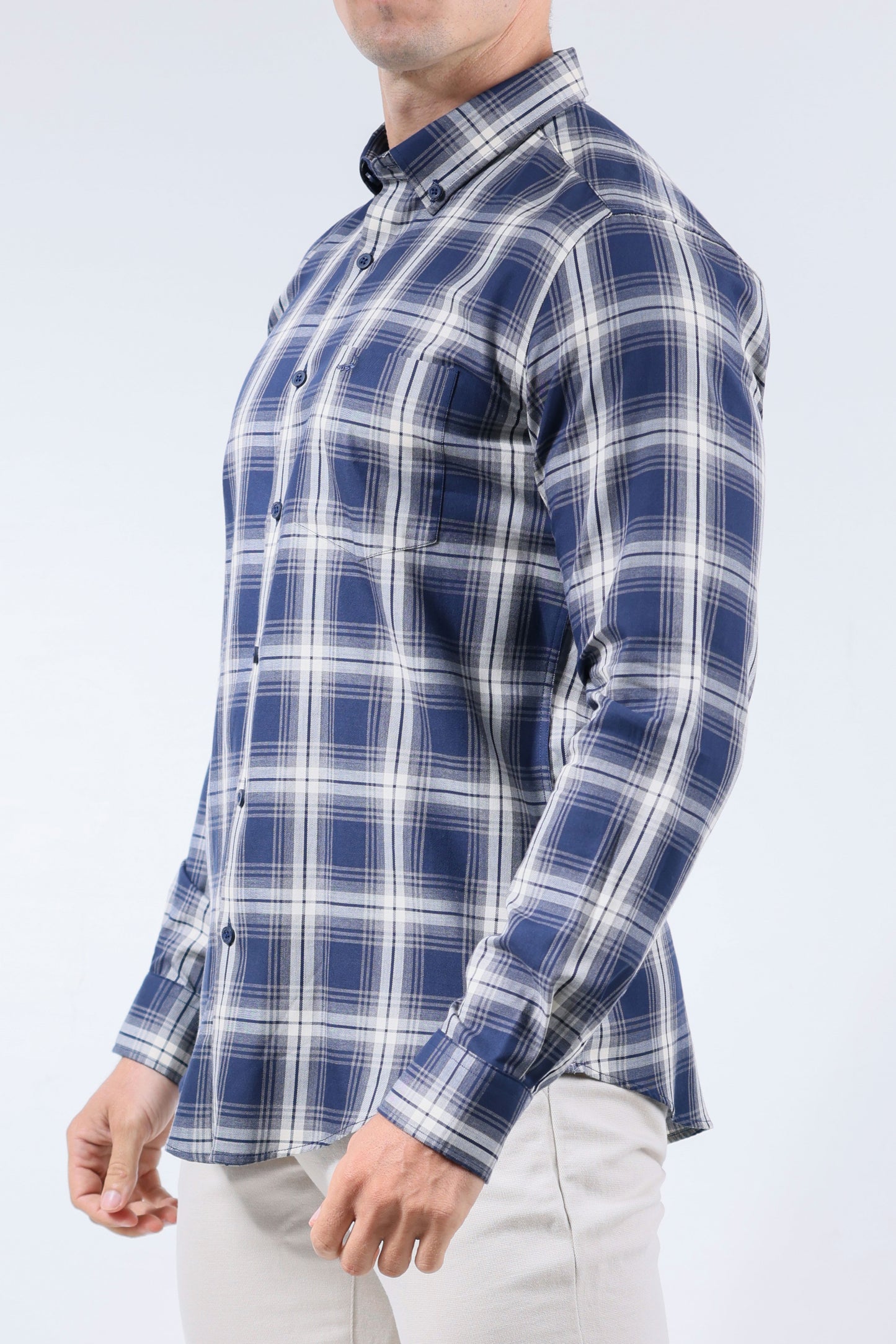 CROCODILE MEN SEMI CASUAL SLIM FIT FS SHIRT-ASTRAL AURA