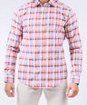 Crocodile Men Semi-Casual Checks Slim Fit Shirt - Coral