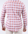 Crocodile Men Semi-Casual Checks Slim Fit Shirt - Coral