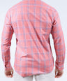 Crocodile Men Semi-Casual Checks Slim Fit Shirt - Dusty Orange