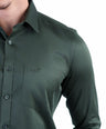 Evening Plain Slim Fit Shirt - Dark Green