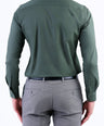 Evening Dark Plain Slim Fit Shirt - Posy Green