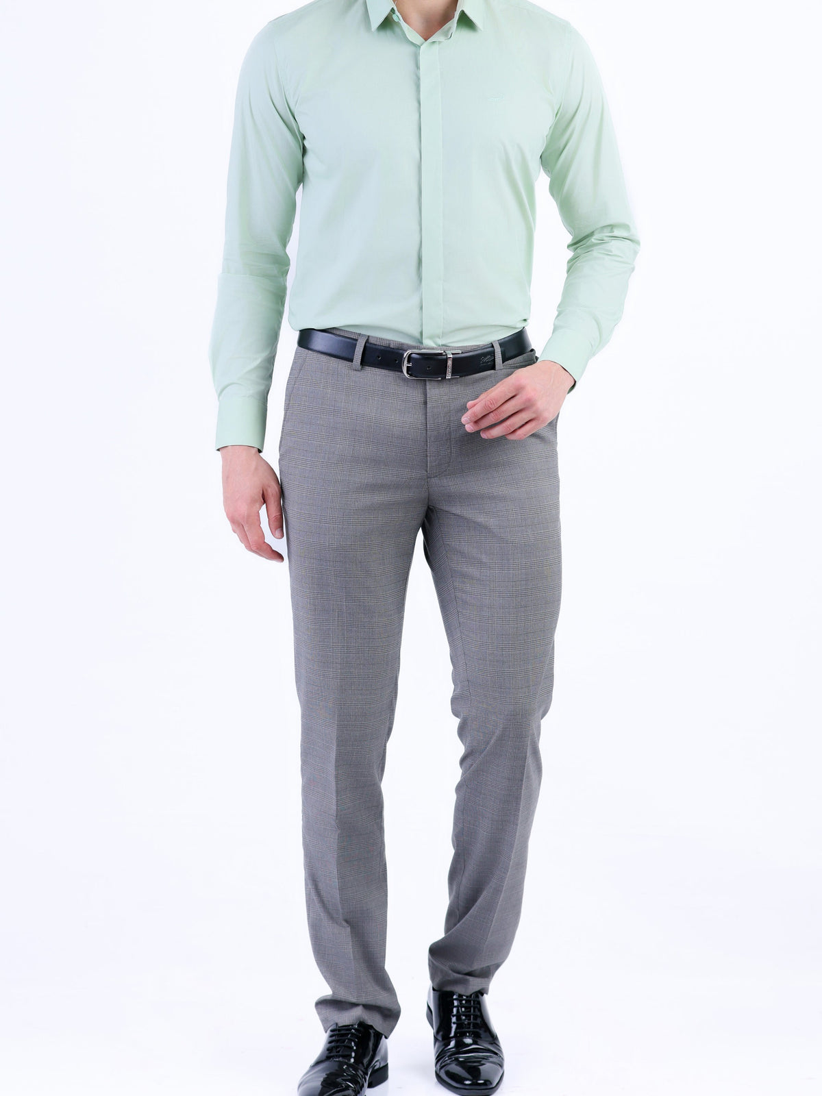 Evening Plain Slim Fit Shirt - Absinthe Green