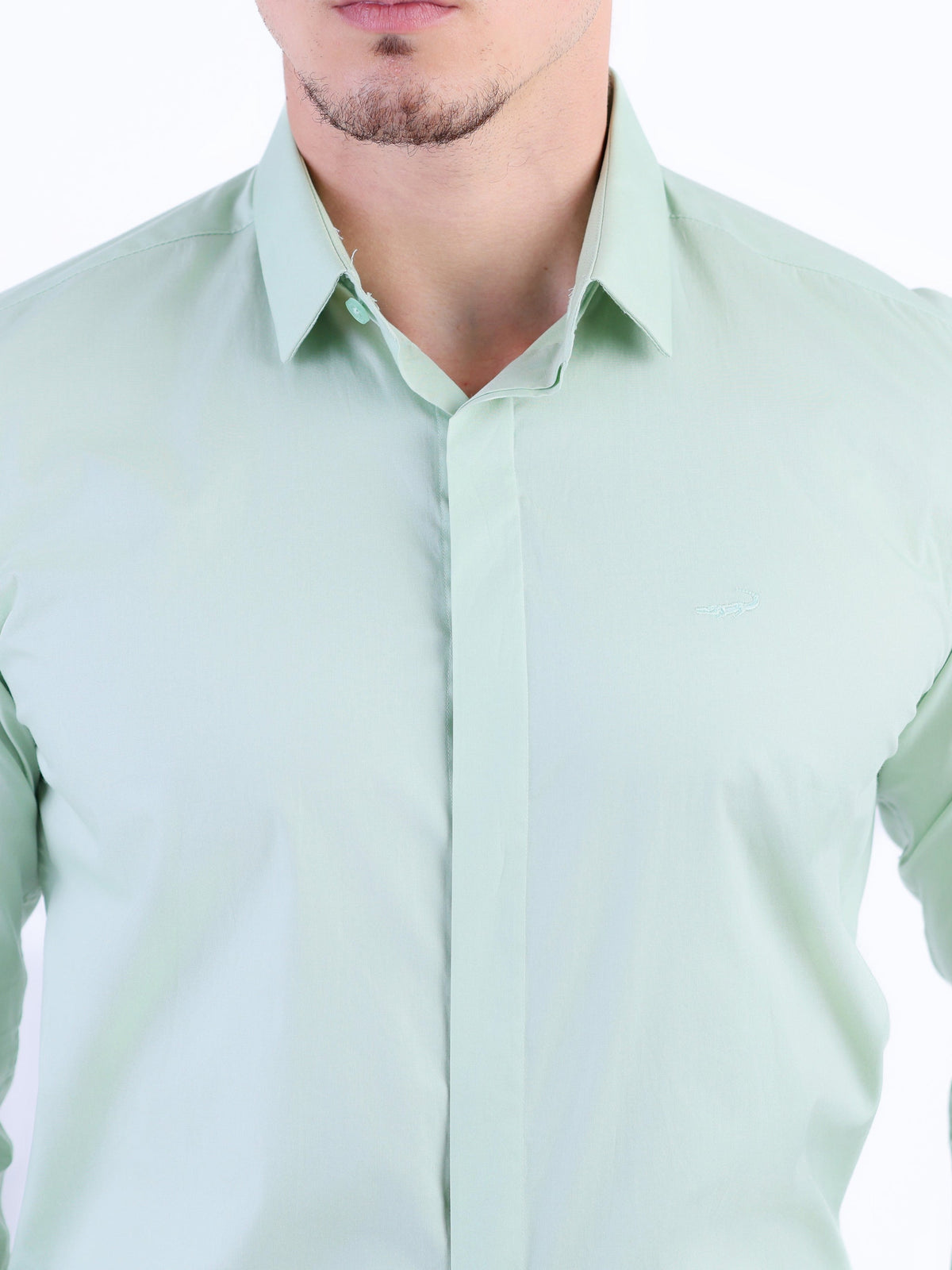 Evening Plain Slim Fit Shirt - Absinthe Green