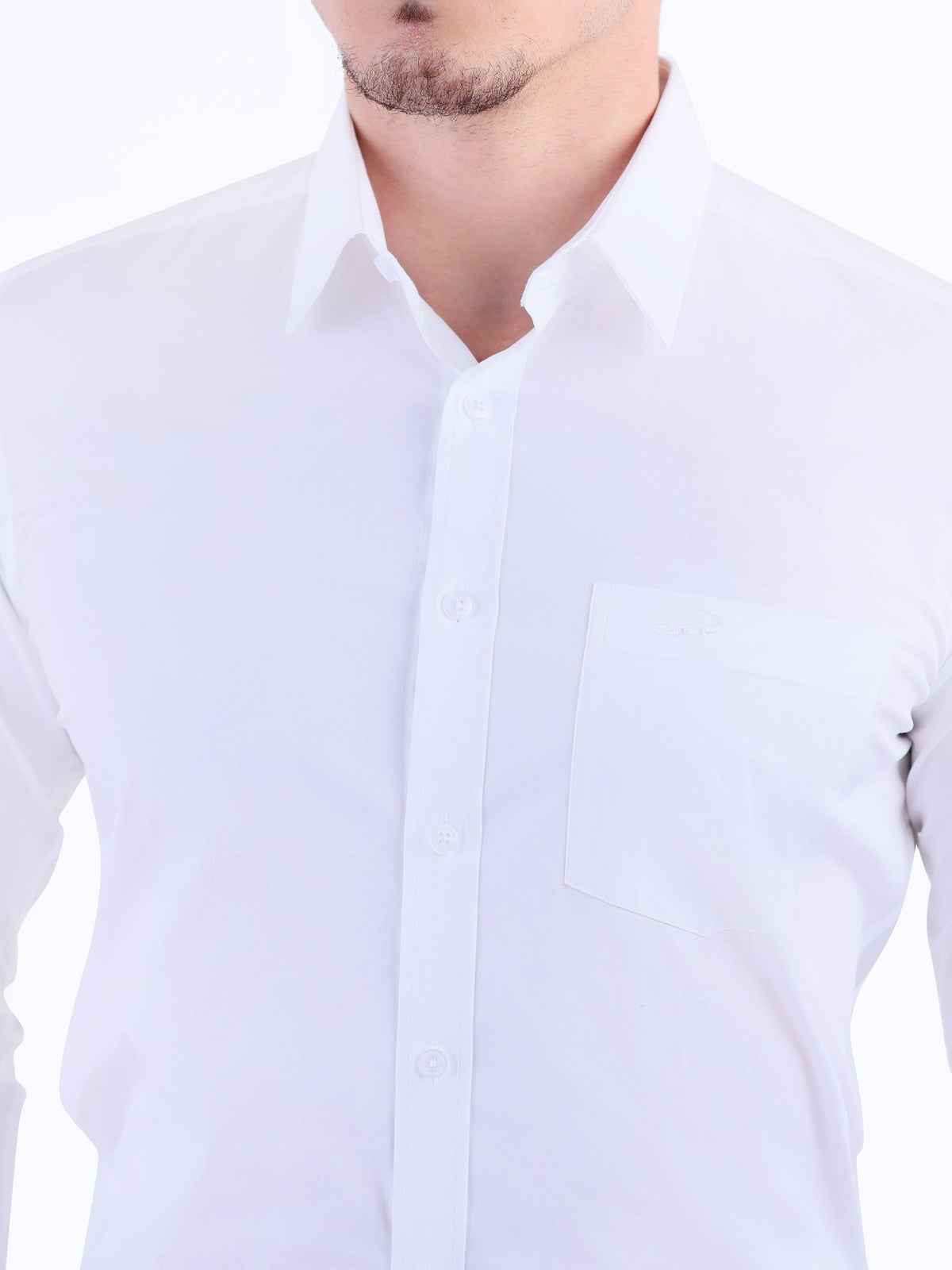 Formal Seasonal Plain Slim Fit Shirt - Egret
