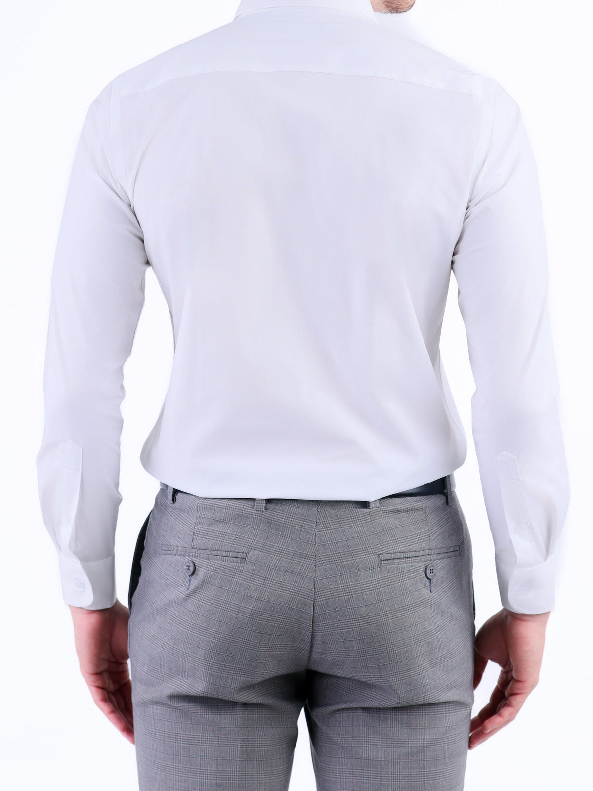 Formal Seasonal Plain Slim Fit Shirt - Egret