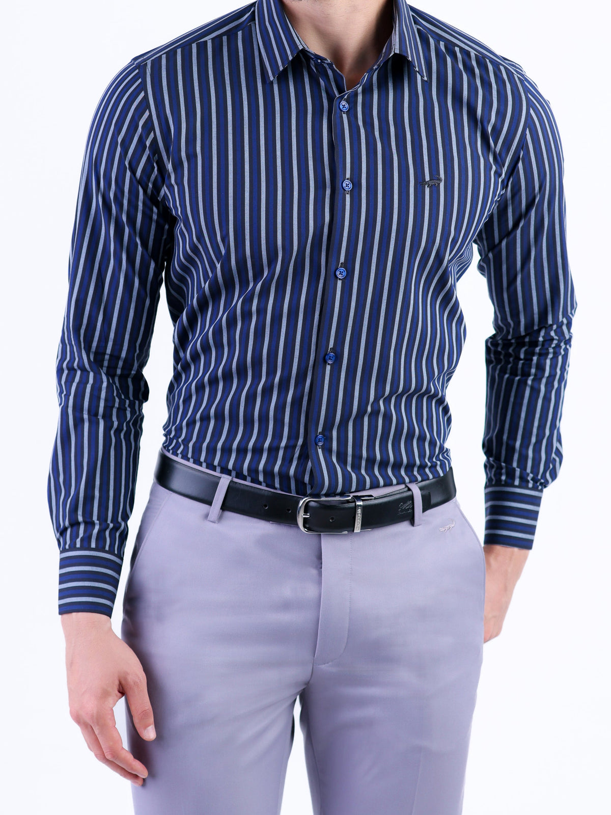 Formal Slim Fit Shirt - Methly Blue