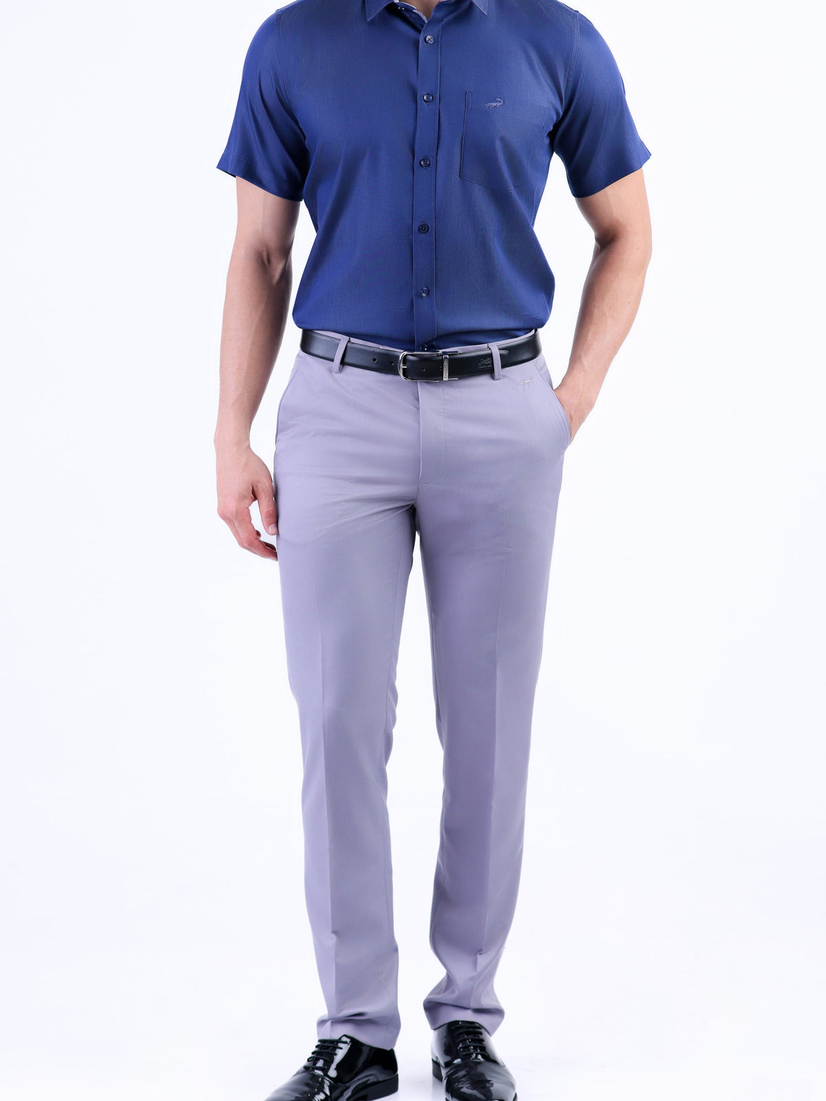 Evening Plain Slim Fit Shirt - True Navy