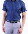 Evening Plain Slim Fit Shirt - True Navy