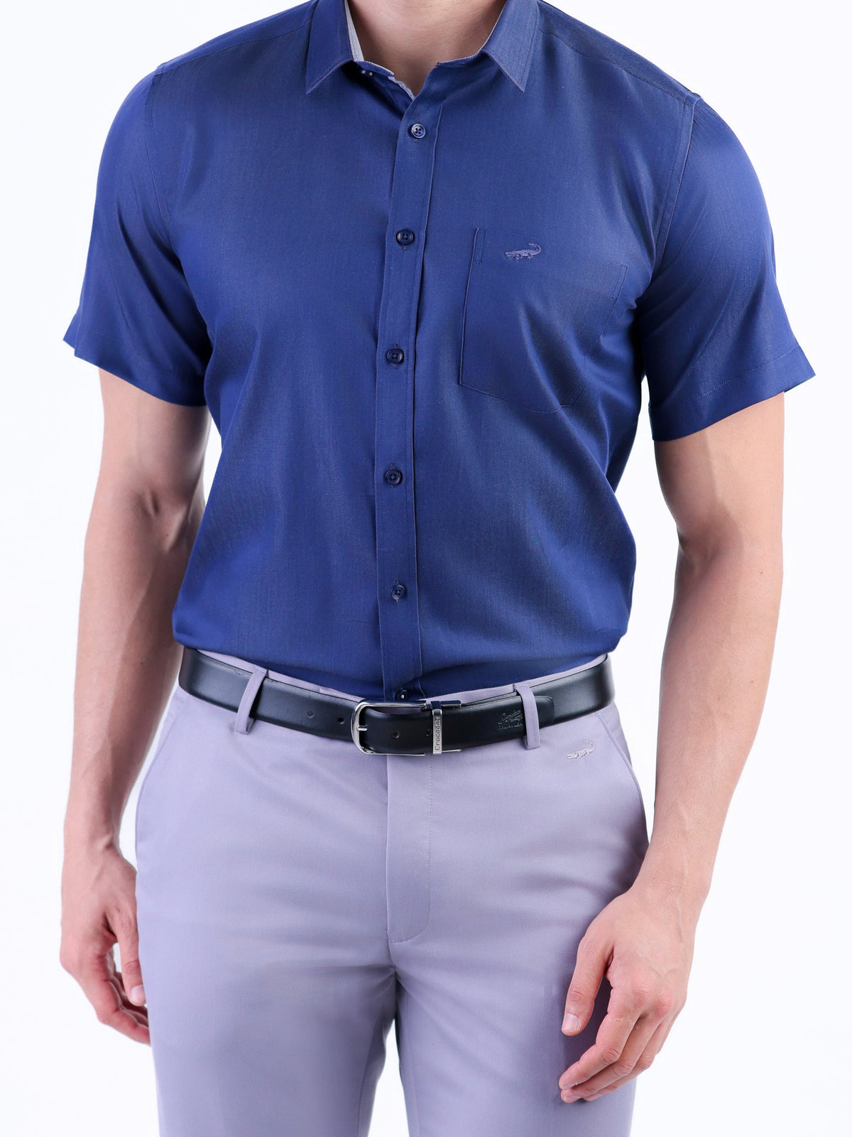 Evening Plain Slim Fit Shirt - True Navy