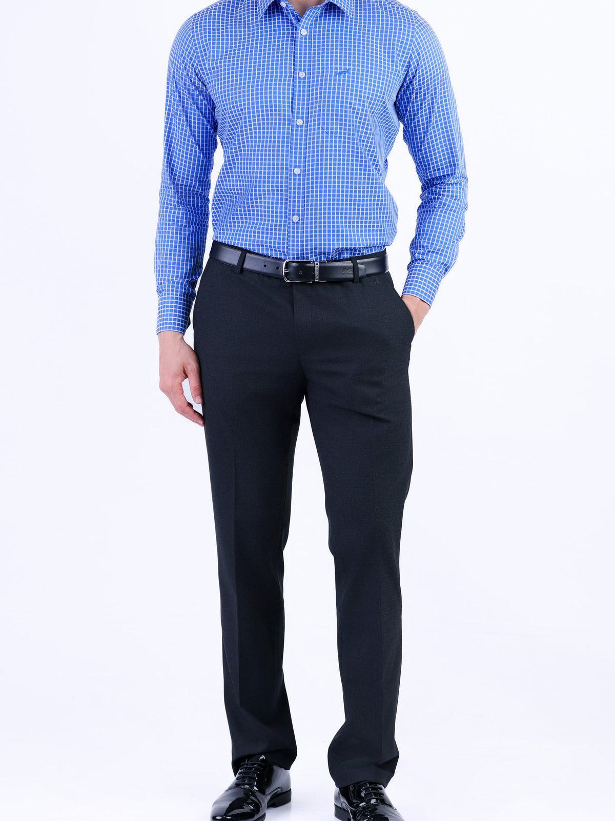 Formal Checks Slim Fit Shirt - Methly Blue