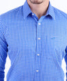 Formal Checks Slim Fit Shirt - Methly Blue