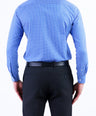 Formal Checks Slim Fit Shirt - Methly Blue