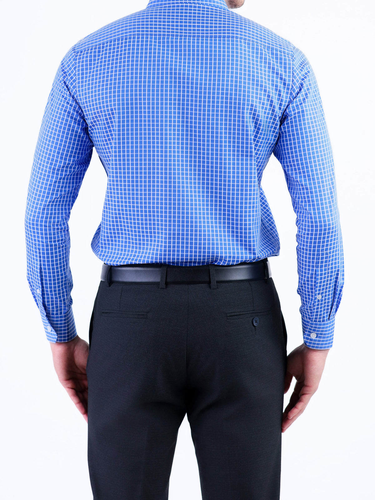 Formal Checks Slim Fit Shirt - Methly Blue