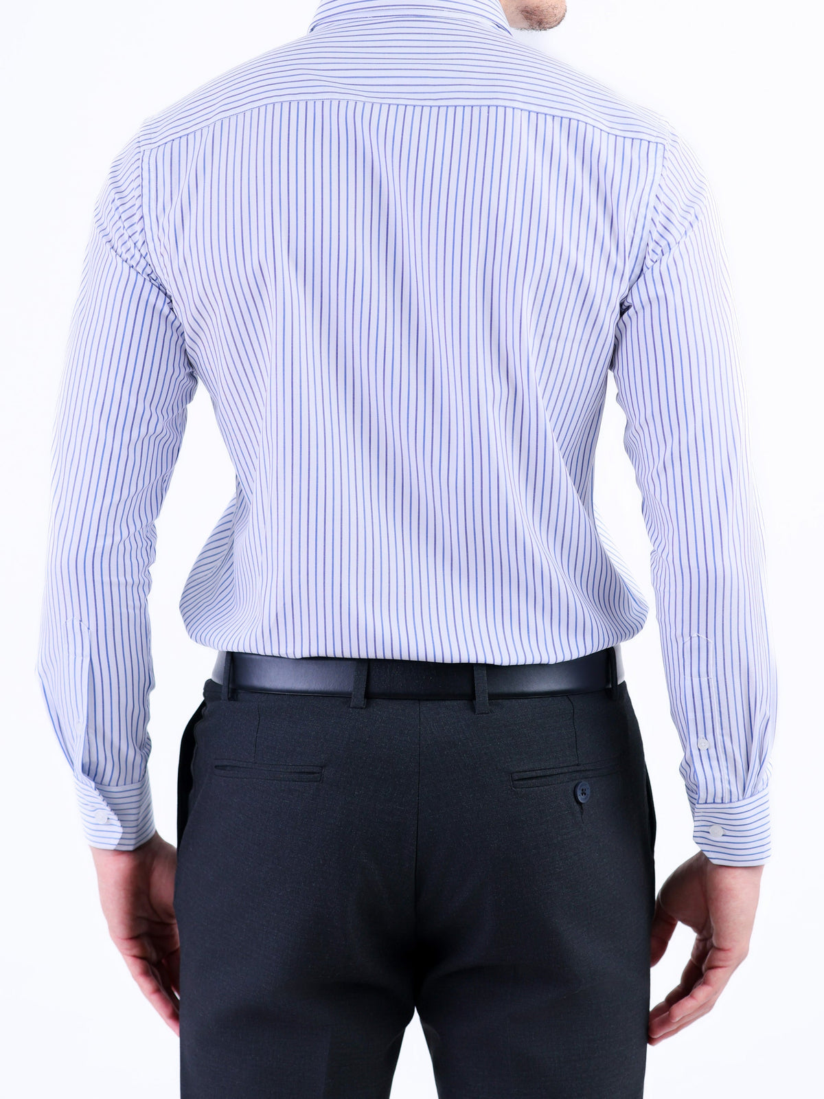 Formal Stripe Slim Fit Shirt - Little Boy Blue