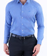 Formal Stripe Slim Fit Shirt - Cosmic Blue