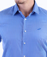 Formal Stripe Slim Fit Shirt - Cosmic Blue