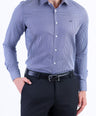 Formal Stripe Slim Fit Shirt - Navy
