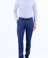 Formal Stripe Slim Fit Shirt - Gray Down
