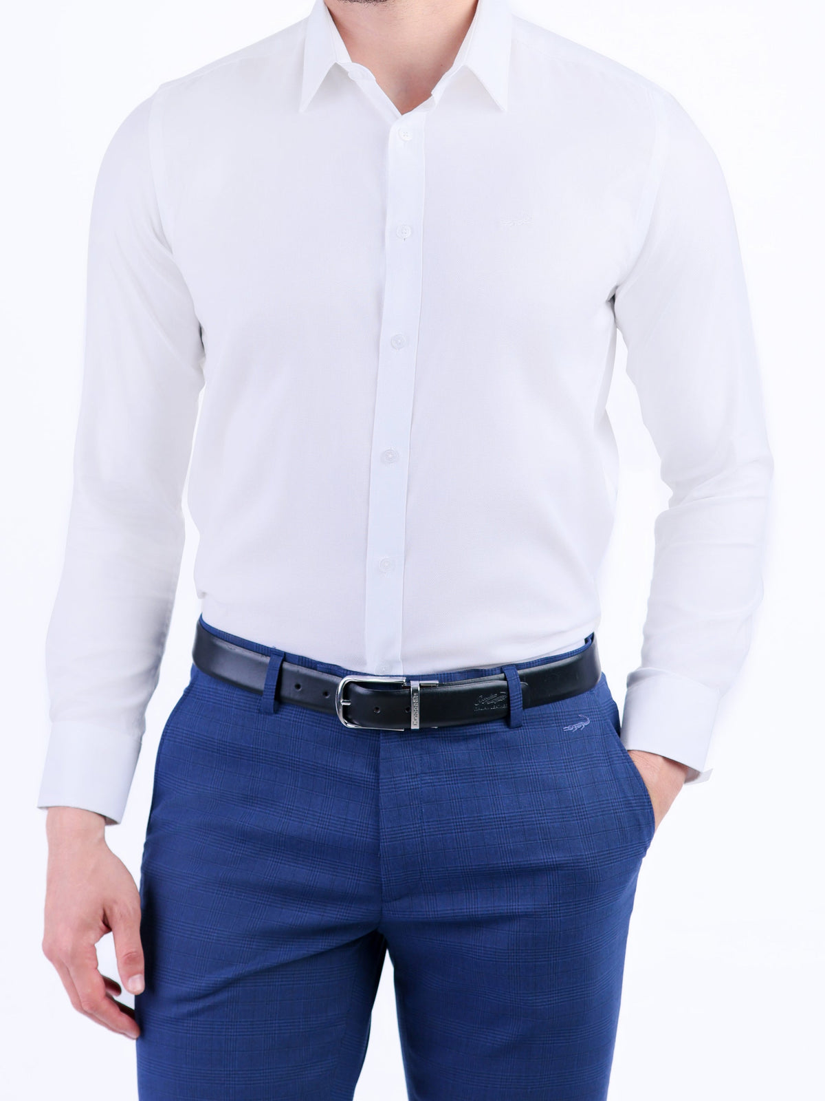 Formal Dobby Slim Fit Shirt - White