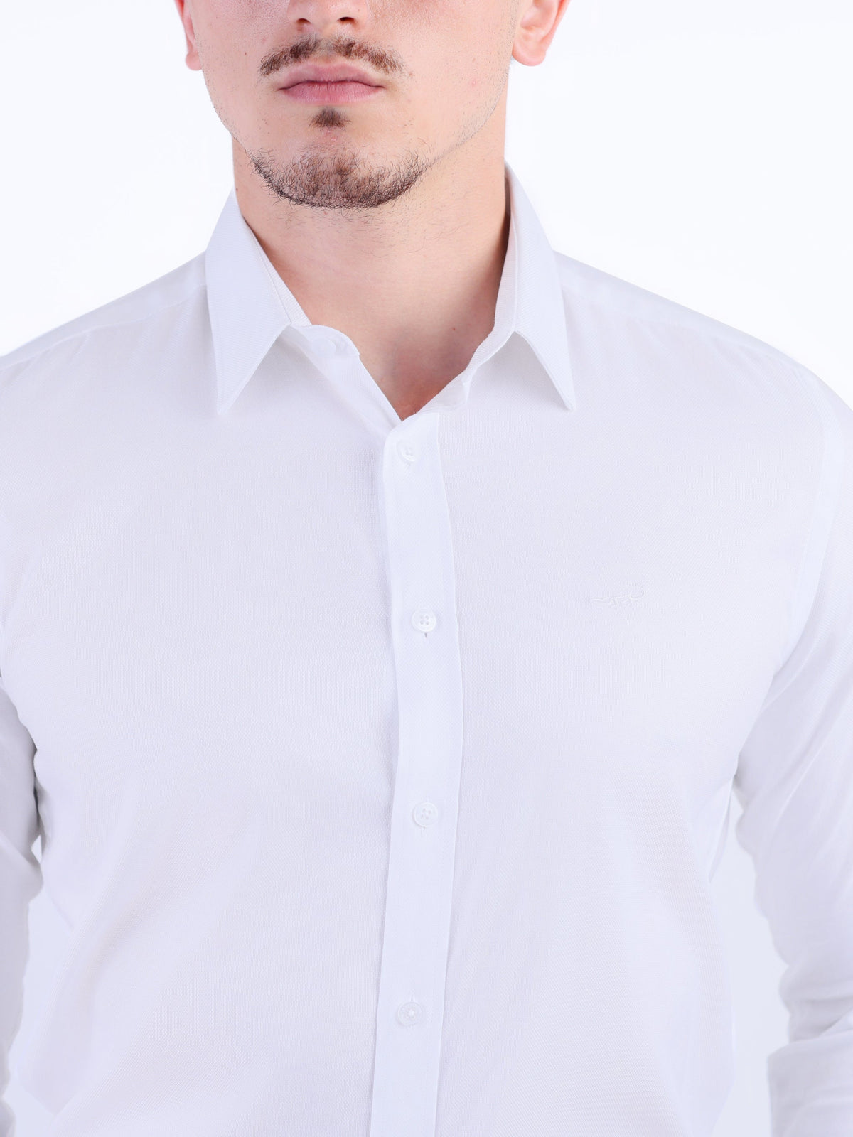 Formal Dobby Slim Fit Shirt - White
