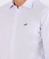 Crocodile Semi Casual Dobby Slim Fit-Silver Brich