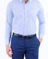 Formal Stripe Slim Fit Shirt - Blue Mist