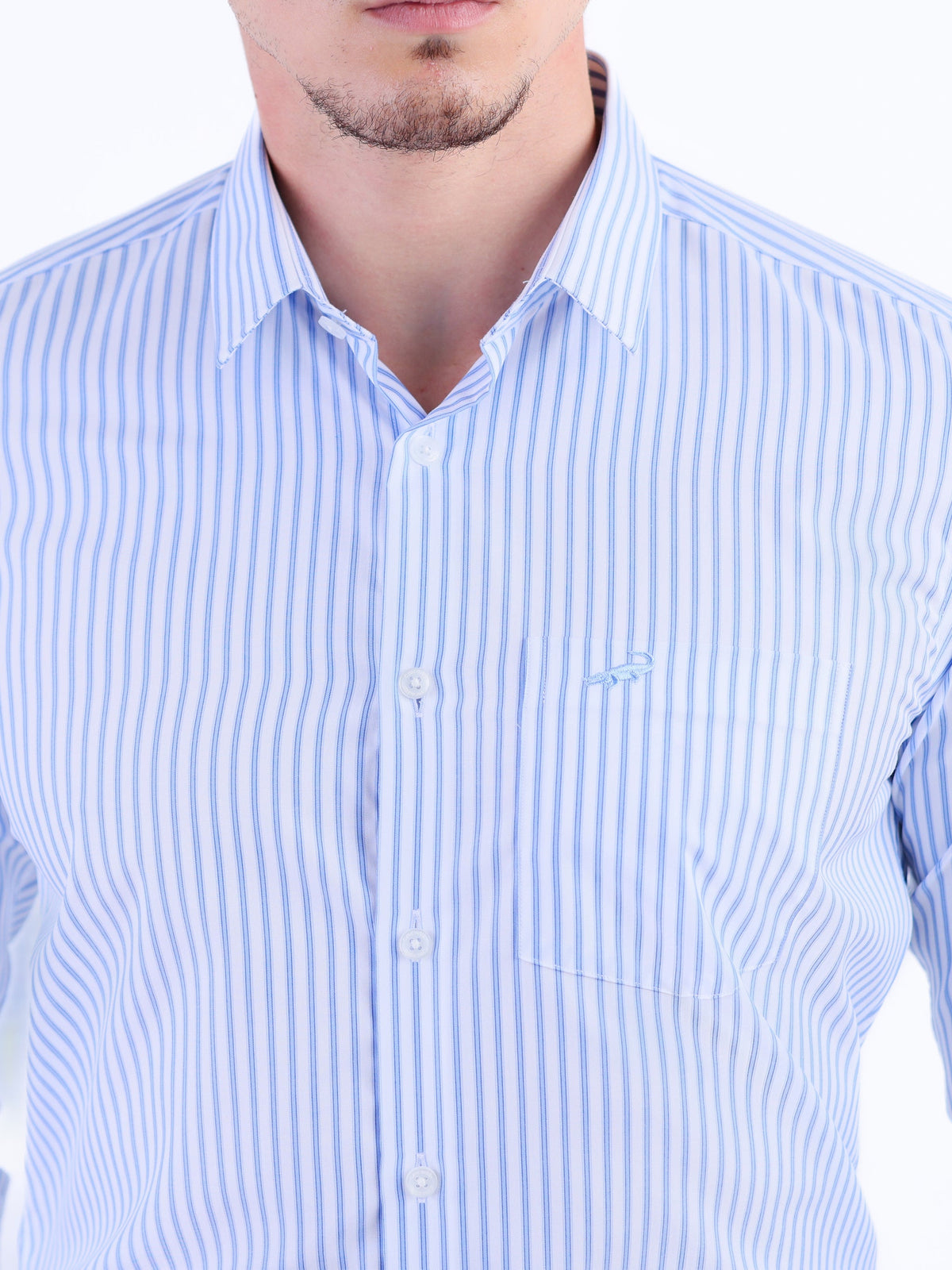 Formal Stripe Slim Fit Shirt - Blue Mist