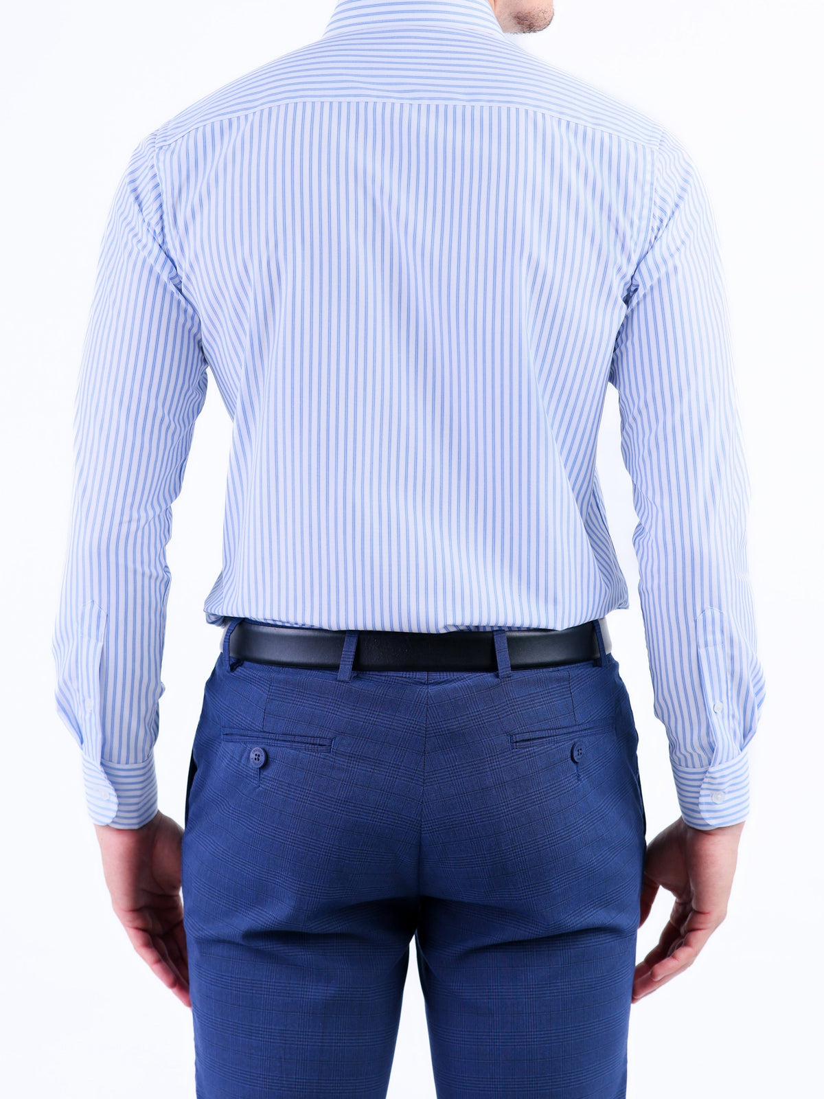Formal Stripe Slim Fit Shirt - Blue Mist