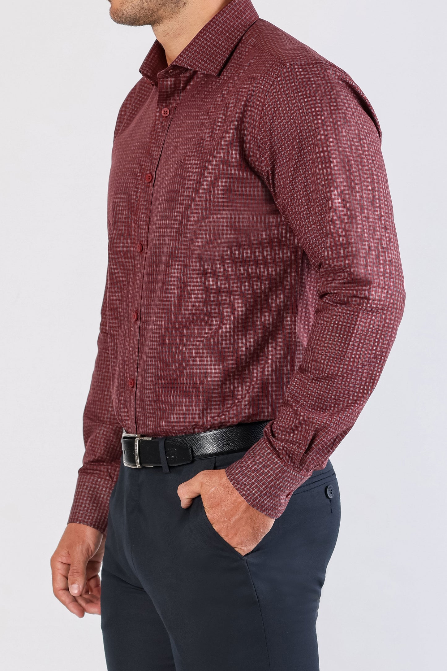 Crocodile Evening Slim Fit-Burn Red