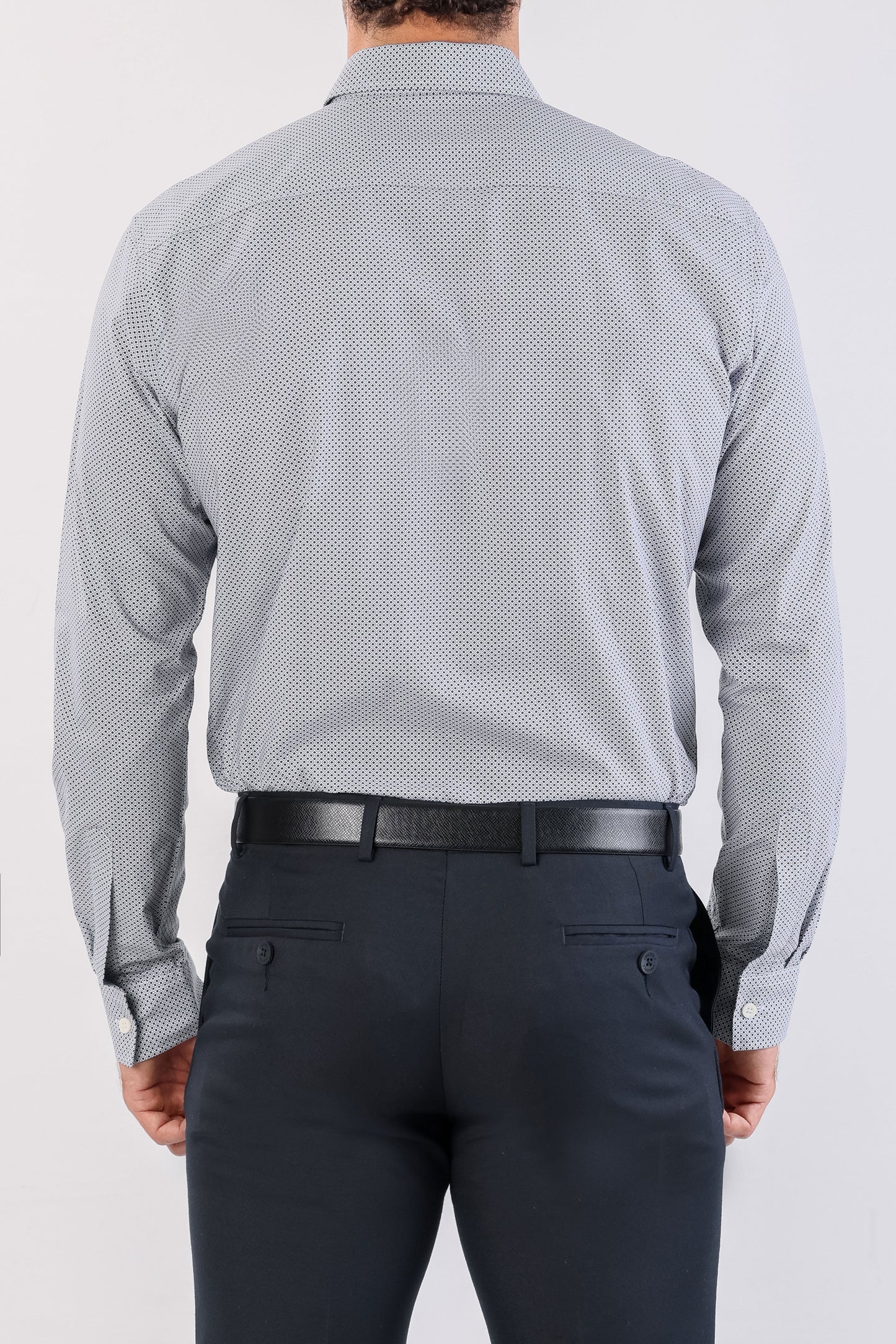Crocodile Semi Casual Printed Slim Fit-Black