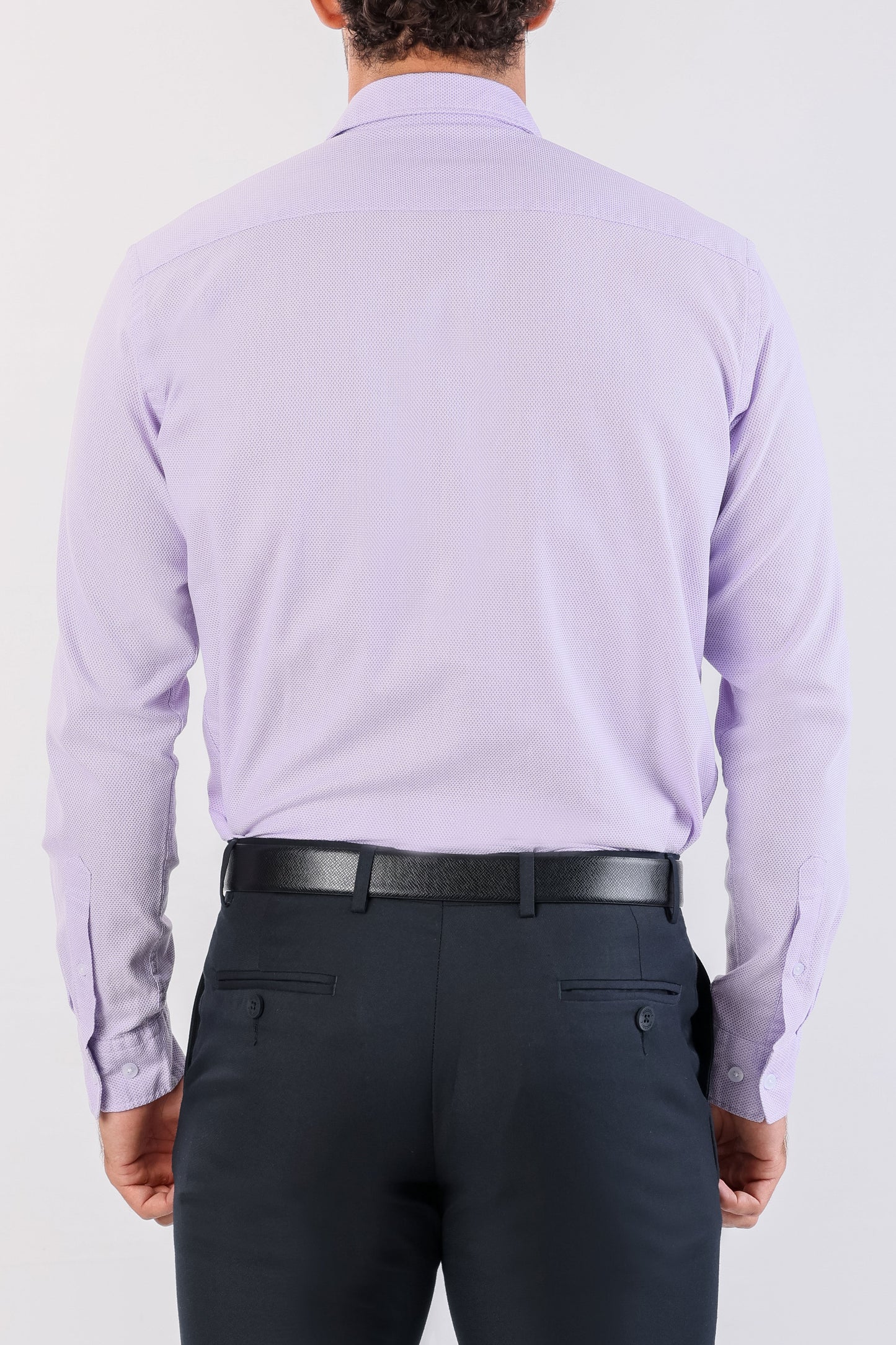 Crocodile Semi Casual Dobby Slim Fit-Sweet Lavender