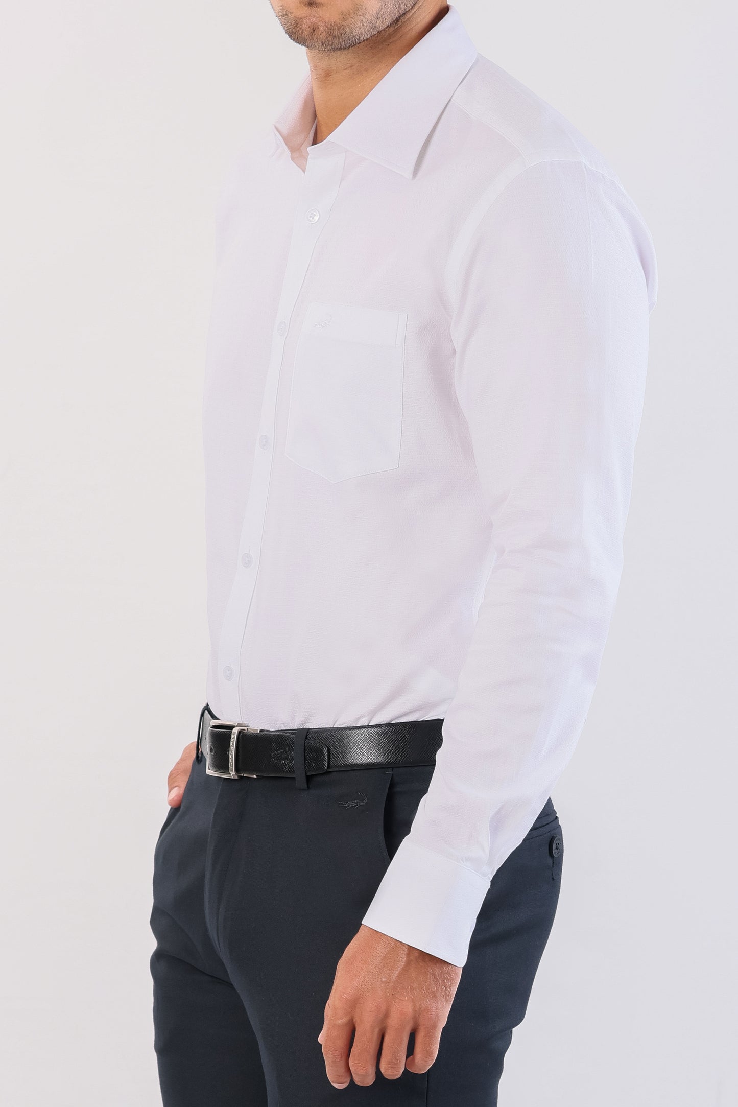 Crocodile Seasonal Formal Plain Slim Fit-Vapous Grey