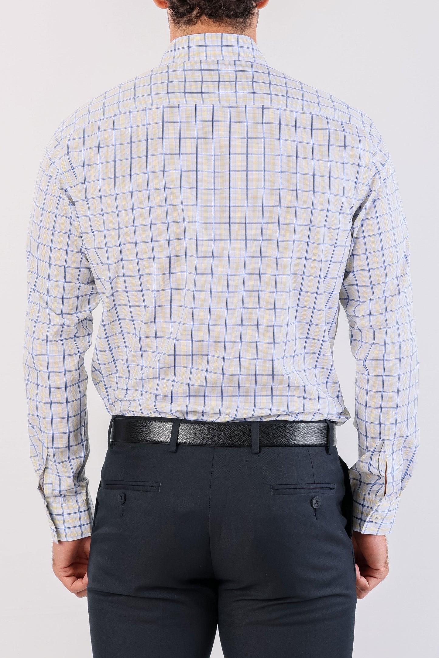 Crocodile Semi Casual Checks Slim Fit-Lemon Remove