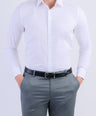 Formal Seasonal Plain White Slim Fit Shirt - Egret