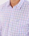 Crocodile Semi Casual Checks Slim Fit-Creole Pink