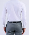 Formal Seasonal Plain White Slim Fit Shirt - Egret