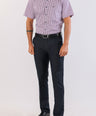 Crocodile Semi Casual Checks Slim Fit-Desert Rose