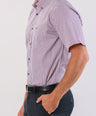 Crocodile Semi Casual Checks Slim Fit-Desert Rose